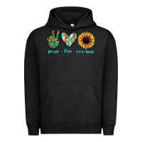Pigment Black peace love sunshine Urban Hoodie - JahusDesignShop