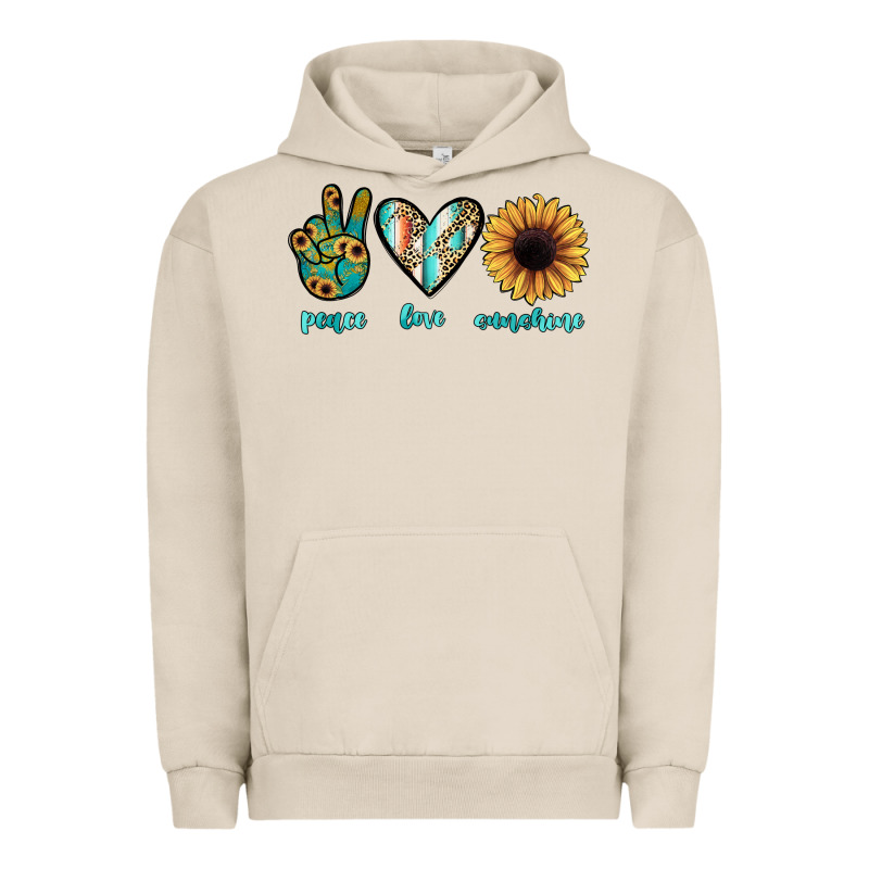 Peace Love Sunshine Urban Hoodie by JahusDesignShop | Teevron