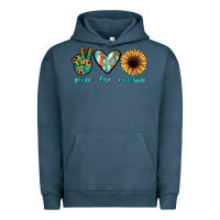 Pigment Midnight Navy peace love sunshine Urban Hoodie - JahusDesignShop