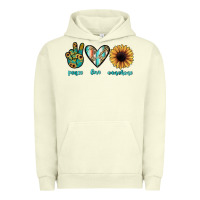 Pigment Pistachio peace love sunshine Urban Hoodie - JahusDesignShop