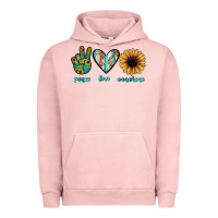 Pigment Salmon peace love sunshine Urban Hoodie - JahusDesignShop