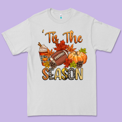 Tis The Season Football Premium Tee Designed By Cowgirlartshop