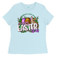 Baby Blue happy easHappy Easter y'all Easter Day Ladies Tee - CowGirlArtShop
