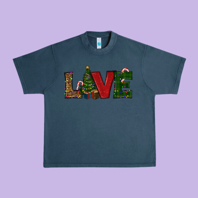 Christmas Tree Love Urban Heavy Tee Designed By Ranaportraitstore