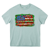 Arona Christmas American flag 4th of july Heavy Core Tee - HowdyJamesFarm