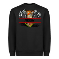 Black custom name race flag and race equipment Heavyweight Sweatshirt - AdoDesignShop