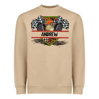 Mushroom custom name race flag and race equipment Heavyweight Sweatshirt - AdoDesignShop