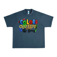Midnight Navy Color outside the lines Urban Heavy Tee - FaDigitalArtStudio