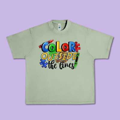 Color Outside The Lines Urban Heavy Tee Designed By Fadigitalartstudio