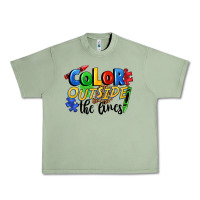 Oil Green Color outside the lines Urban Heavy Tee - FaDigitalArtStudio