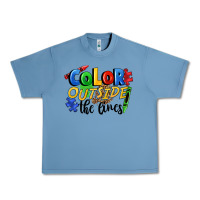 Pebble Blue Color outside the lines Urban Heavy Tee - FaDigitalArtStudio
