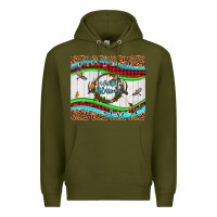 Army Green winter blessings leopard Premium Hoodie - LillyAllenDesigns
