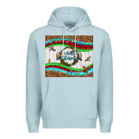 Blue Mist winter blessings leopard Premium Hoodie - LillyAllenDesigns