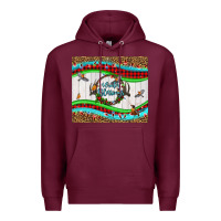 Burgundy winter blessings leopard Premium Hoodie - LillyAllenDesigns