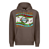 Coffee winter blessings leopard Premium Hoodie - LillyAllenDesigns
