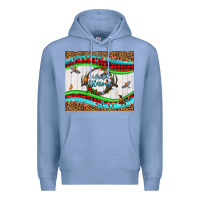 Colony Blue winter blessings leopard Premium Hoodie - LillyAllenDesigns