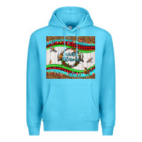 Ocean Blue winter blessings leopard Premium Hoodie - LillyAllenDesigns