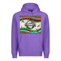 Purple winter blessings leopard Premium Hoodie - LillyAllenDesigns