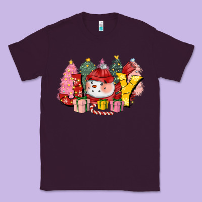 Joy Snowman Classic Tee Designed By Cowgirlartshop