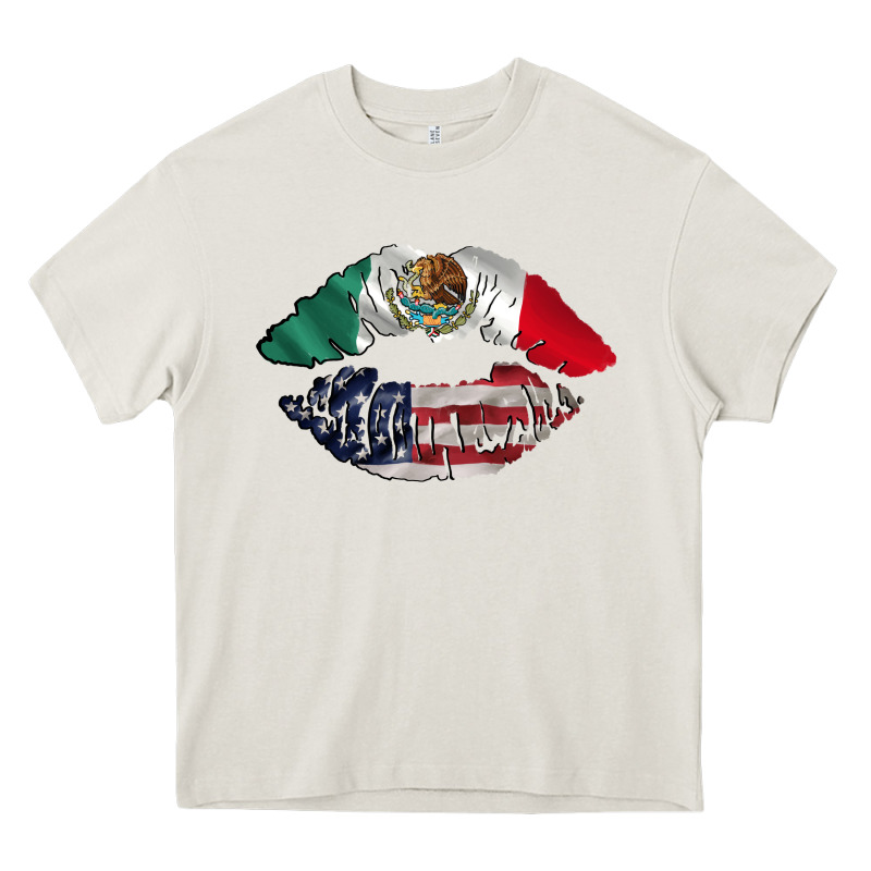 Mexico Usa Lips Heavy Core Tee by TumblerDesignByShophia | Teevron