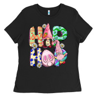 Black Hop hop Easter gnomies Easter Day Ladies Tee - CowGirlArtShop
