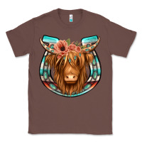 Chestnut highland cow serape floral headband horseshoe Classic Tee - Jasminsmagicworld