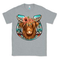 Heather Grey highland cow serape floral headband horseshoe Classic Tee - Jasminsmagicworld