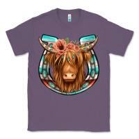 Lavender highland cow serape floral headband horseshoe Classic Tee - Jasminsmagicworld