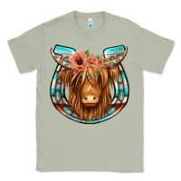 Matcha highland cow serape floral headband horseshoe Classic Tee - Jasminsmagicworld
