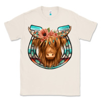 Natural highland cow serape floral headband horseshoe Classic Tee - Jasminsmagicworld