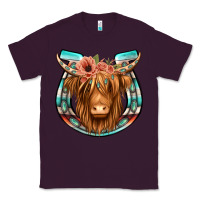 Plum highland cow serape floral headband horseshoe Classic Tee - Jasminsmagicworld