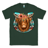 Sports Green highland cow serape floral headband horseshoe Classic Tee - Jasminsmagicworld