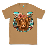 Toasted Coconut highland cow serape floral headband horseshoe Classic Tee - Jasminsmagicworld