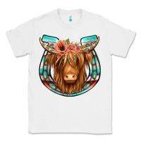 White highland cow serape floral headband horseshoe Classic Tee - Jasminsmagicworld