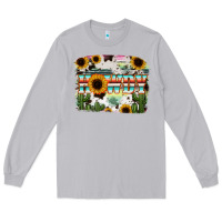 Moon Dust Howdy Serape And Sunflower Long Sleeve Tee - RanaPortraitStore