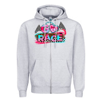 Heather Grey go race Zipper Hoodie - AdoDesignShop