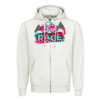 Oatmeal Heather go race Zipper Hoodie - AdoDesignShop