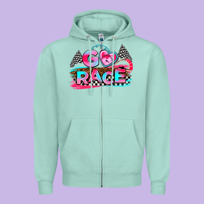Go Race Zipper Hoodie Designed By Adodesignshop