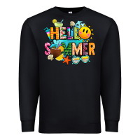 Black hello summer Premium Sweatshirt - JahusDesignShop