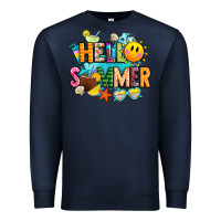 Navy hello summer Premium Sweatshirt - JahusDesignShop