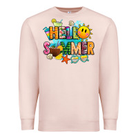 Pale Pink hello summer Premium Sweatshirt - JahusDesignShop