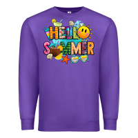 Purple hello summer Premium Sweatshirt - JahusDesignShop
