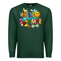 Sports Green hello summer Premium Sweatshirt - JahusDesignShop