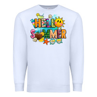 White hello summer Premium Sweatshirt - JahusDesignShop