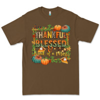 Cacao thankful blessed and kind of a mess Premium Tee - CowGirlArtShop