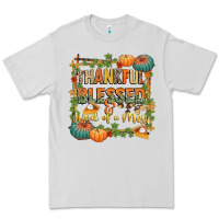 Dove Grey thankful blessed and kind of a mess Premium Tee - CowGirlArtShop