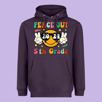 Peace Out 2024 5th Grade Heavyweight Hoodie Designed By Jahusdesignshop