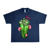 Navy Western Cactus Cold Frappe Urban Heavy Tee - FaDigitalArtStudio