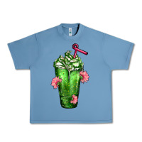 Pebble Blue Western Cactus Cold Frappe Urban Heavy Tee - FaDigitalArtStudio