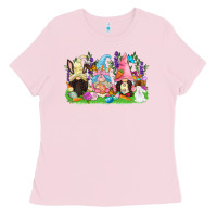 Bubblegum Pink Easter gnomes Easter Day Ladies Tee - CowGirlArtShop
